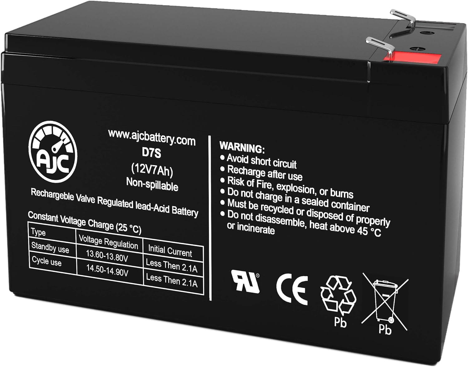 AJC Battery Compatible with APC Back-UPS XS XS1000 12V 7Ah UPS Battery