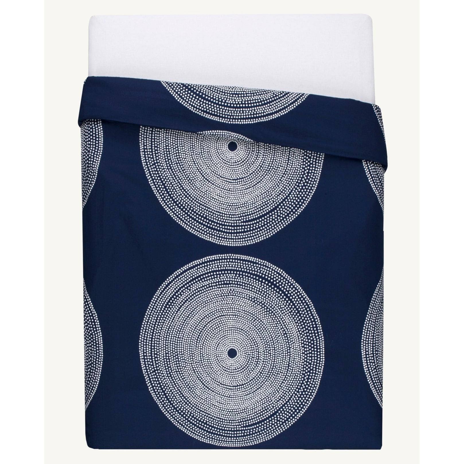 Marimekko 221439 Fokus Duvet Cover Set, Twin, Navy - Image 4