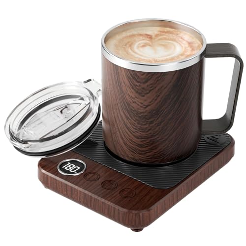 Coffee Mug Warmer & Mug Set for Desk, Electric Coffee Cup Warmer with 16oz Heated Mug, Smart Coffee Heater with Auto Shut Off for Office/Home, Christmas/Birthday/Coffee Gifts for Men & Women,Black - Image 5