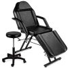 Best Choice Products 71in 3-Section Multipurpose Massage Bed, Spa & Salon Facial, Tattoo Chair w/Hydraulic Stool, Removable Headrest, Facial Cradle, Towel Hanger – Black