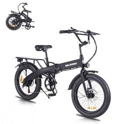 Alternative view of Folding Electric Bike for Adults, 20??3.0 Fat Tire Electric Bicycle, 374.4Wh Battery Ebike, 20MPH Electric Cargo Bike with LCD Color Display & 6 Speed Gears (Fits for 5’0+)