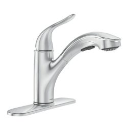 Alternative view of Moen Brecklyn Single-Handle Pull-Out Sprayer Kitchen Faucet Bronze