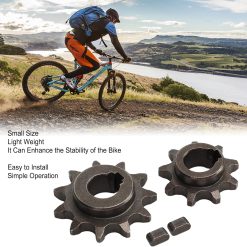 Alternative view of Pocket Bike Sprocket, 9 Teeth 11 Teeth Pinion Gear Motor Bicycle Chain Wheel, 11T Freewheel Gear Motor Universal for Bicycle, Front Rear Motor Gear Kit Carbon Steel Gear Set