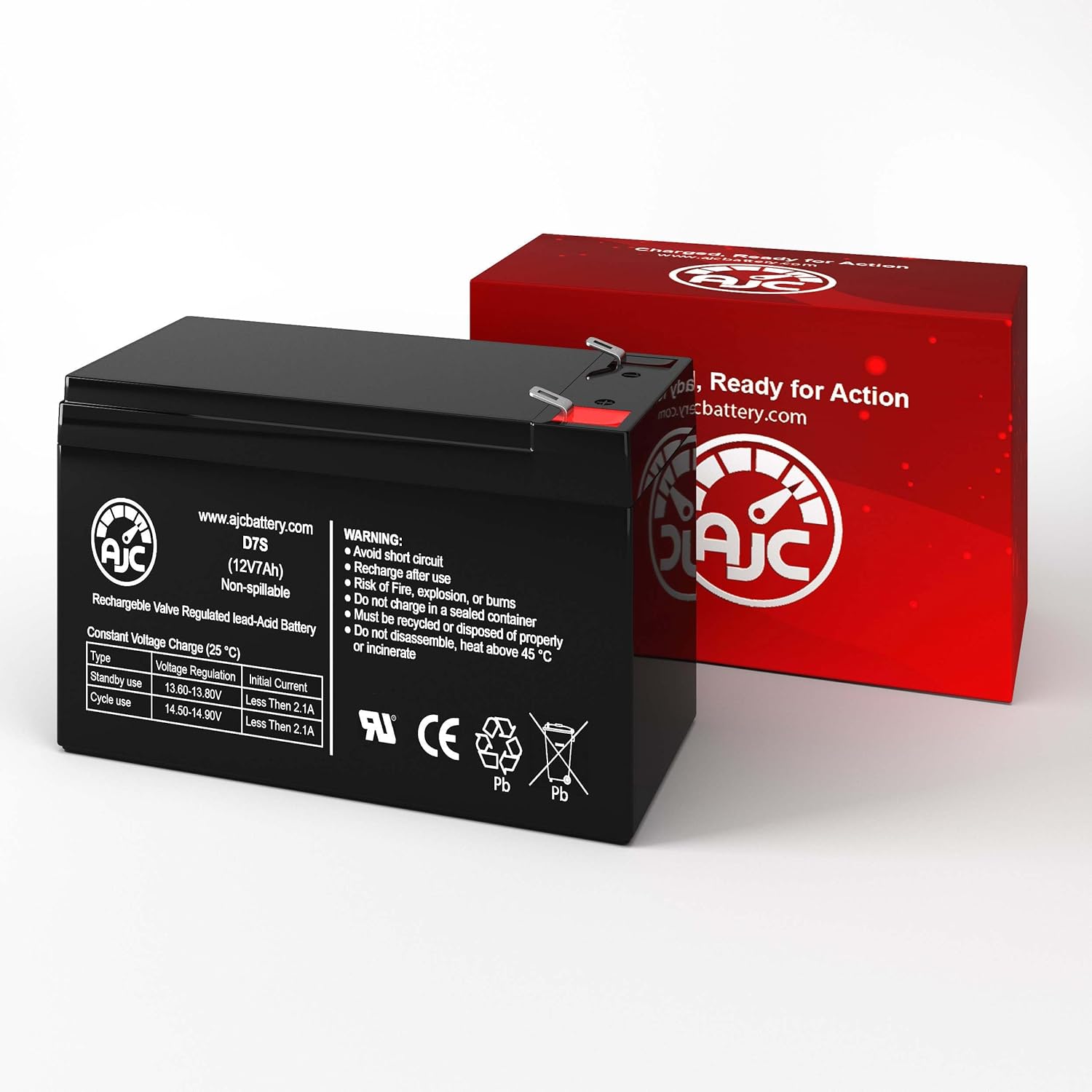 AJC Battery Compatible with APC Back-UPS XS XS1000 12V 7Ah UPS Battery - Image 2